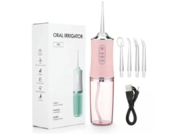 DIGITALLAB Irrigador Bucal Inalámbrico para Limpieza Dental 3 Modos de Presión Rosa