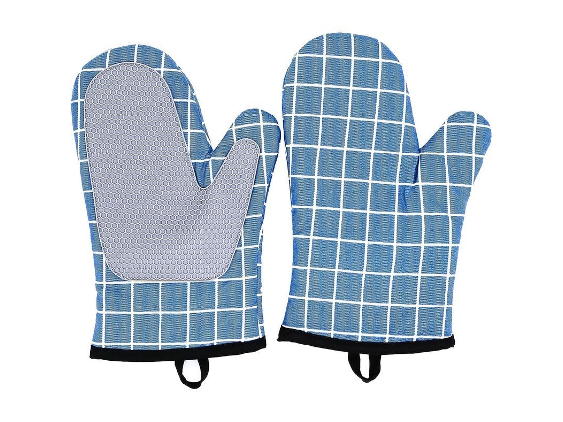 2026-42029-guantes De Horno De Silicona Resistente Al Calor Antideslizantes Grado Alimentario Para Cocina Asado Horneado Cocción Azul
