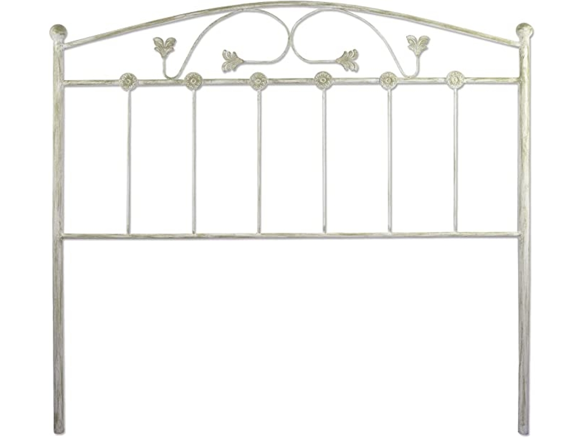 Cabecero de Forja FACTORY MUEBLES Manchego, Blanco Dorado Cama de 135 cm (140 cm x 125)