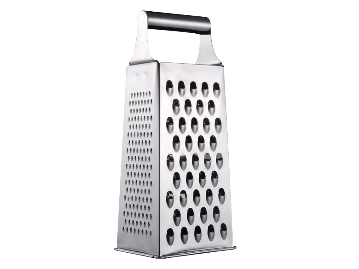 Rallador cuadrado de acero inoxidable de alta calidad de 4 lados con cuchillas extra afiladas, cortador de verduras