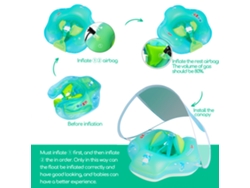 Ats-flotador De Piscina Para Bebé Inflable Con Asiento Y Toldo Solar, Entrenador De Natsación Para Niños De 6-30 Meses, Juguete De Piscina