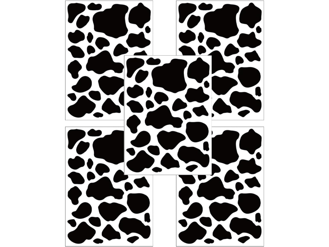 Adhesivo De Pared Autoadhesivo Con Estampado De Vaca De 11,81 X 8,66 Pulgadas Para Dormitorio O Habitación Infantil.