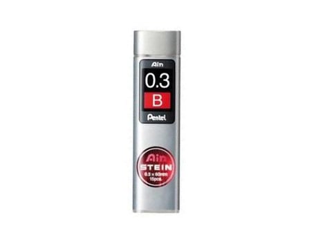 Minas Pentel Ain Stein 0.3 B Estojo Com 15 Minas