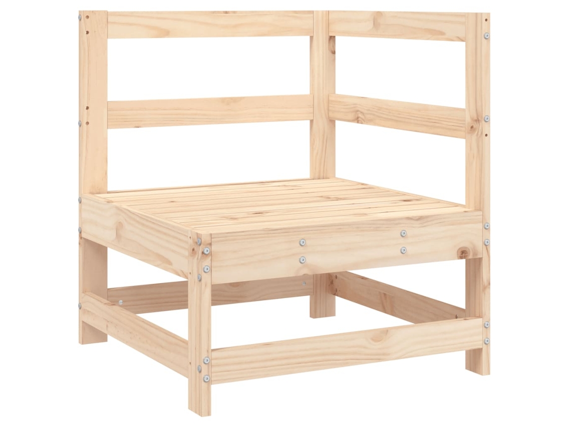 Sofá de esquina de jardín VIDAXL madera maciza de pino (62 x 62 x 70,5 cm)
