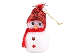 NEVEANCE Luz LED Navideña Parpadeante, Lindo Muñeco de Nieve, Decoración para Fiesta de Navidad, Adorno para Niños (Sombrero Rojo)