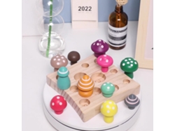 Juguete De Madera Para Bebés: Juego De Contar Y Clasificar Setas - Educativo Para Niños De 1 A 3 Años.