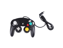 Mando De Juegos Con Vibración, Con Cable, Plug And Play, Para Gamecube Y Wii - Negro