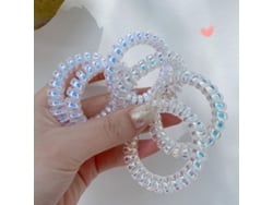 Gomas De Pelo Espirales Sin Pliegues Para Cola De Caballo Cordón De Teléfono Evita Enredos Para Mujeres Y Chicas Delgadas