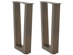 Patas Mesa De Comedor En Forma De V 2 Uds Acero Natural Acero