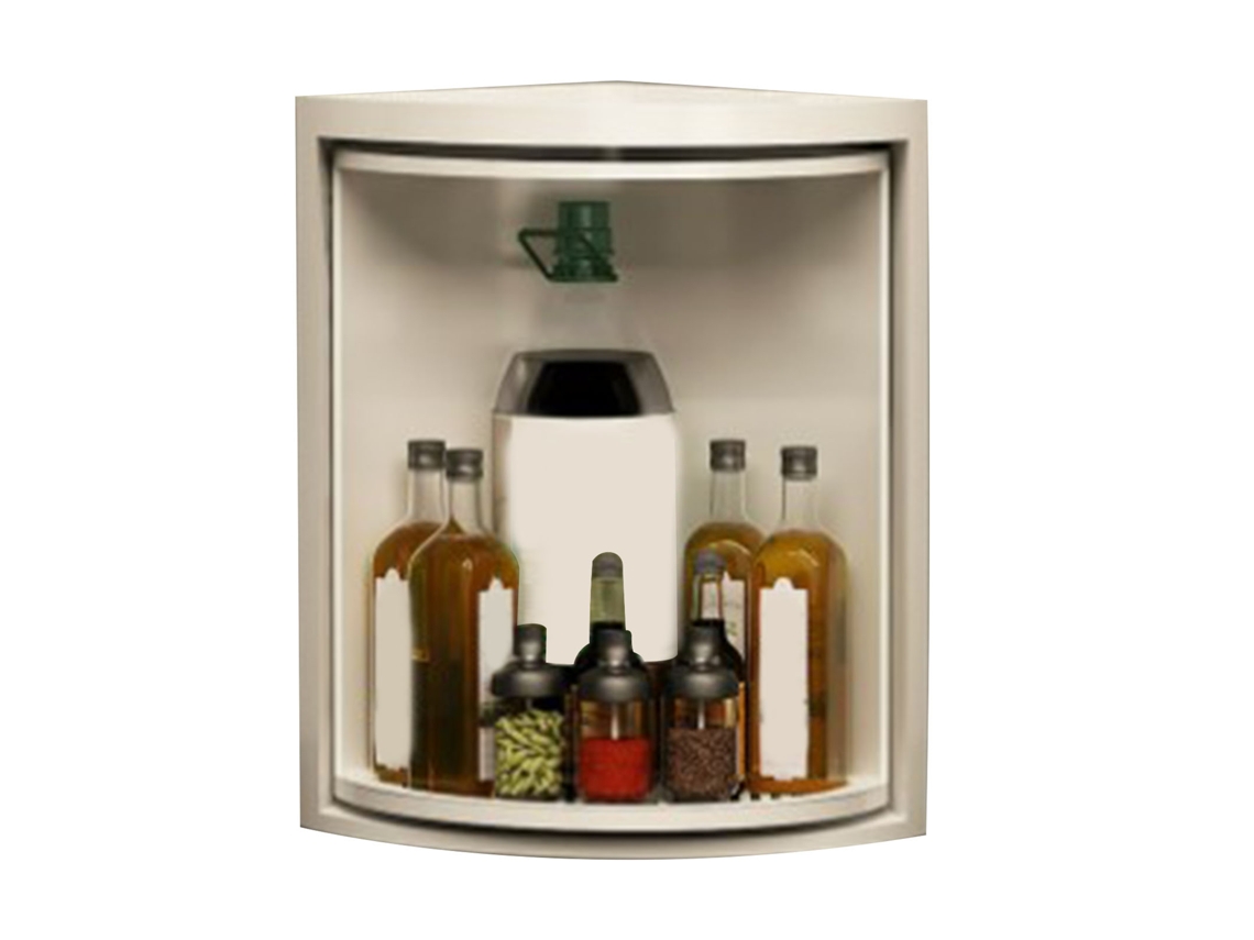 Organizador De Esquina De Encimera Giratorio De 360 Grados, Estante De Almacenamiento Sin Taladro Para Cocina.