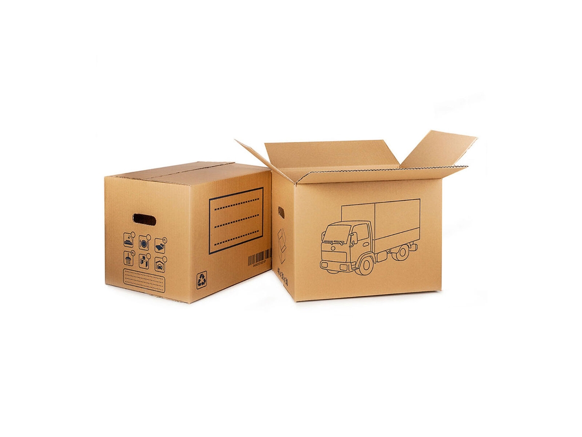 Caja de cartón para mudanza FUN&GO 60 x 40 x 40 cm