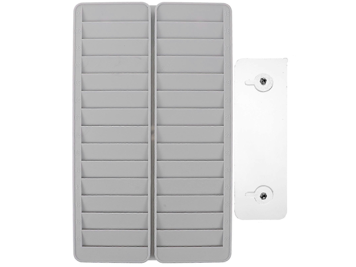 Porta Tarjetas De Asistencia De Pared Para Oficina Y Exámenes Retráctil Fabricado En Pp Gris