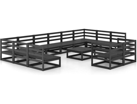Conjunto 13 de muebles de jardín VIDAXL madera maciza de pino