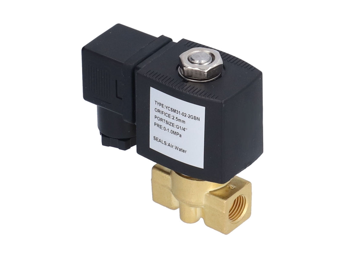 Válvula Solenoide Pequeña Potencia Impermeable Para Uso Industrial De Latón Eléctrica Normalmente Cerrada
