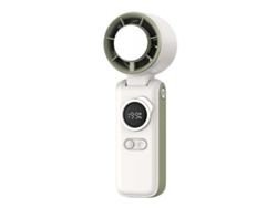 Ventilador Portátil Con Función De Refrigeración Por Hielo Y Aire Frío - Mini Ventilador Para Colgar Del Cuello - Verde