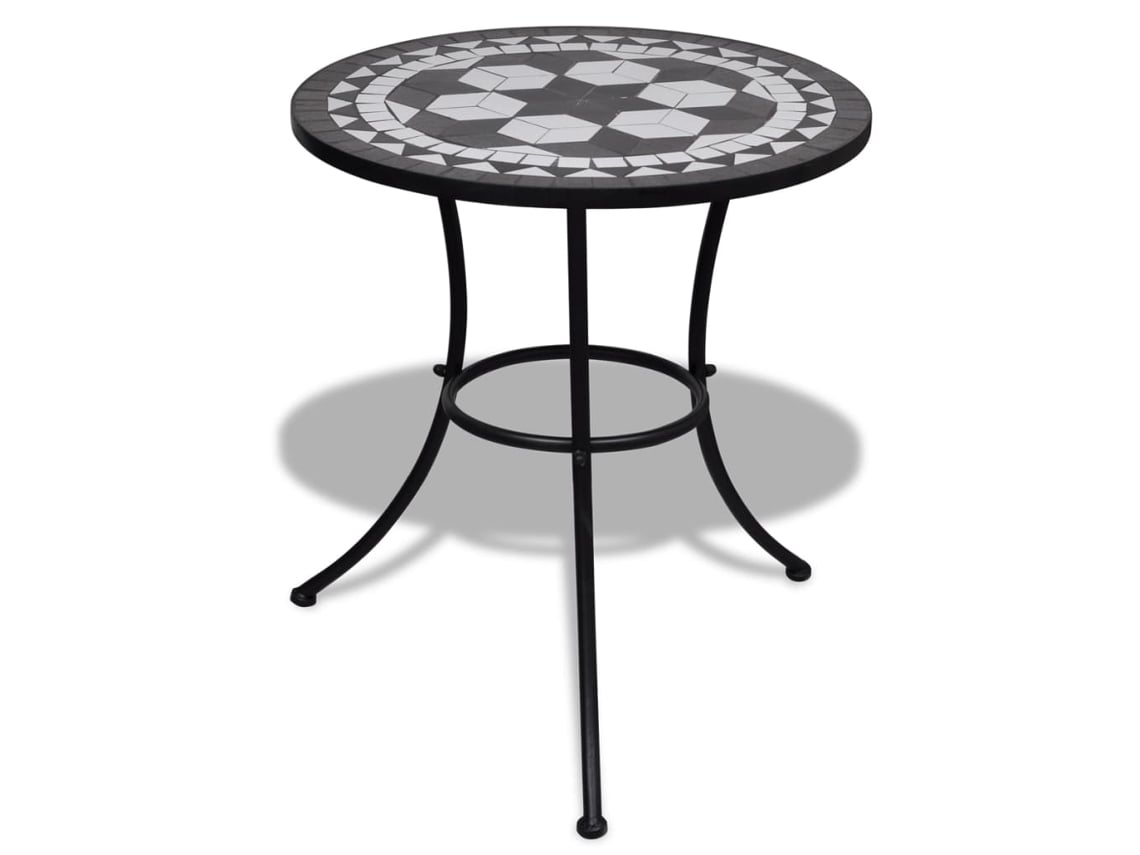 Mesa jardin VIDAXL Negro Cerámica (60x70 cm)