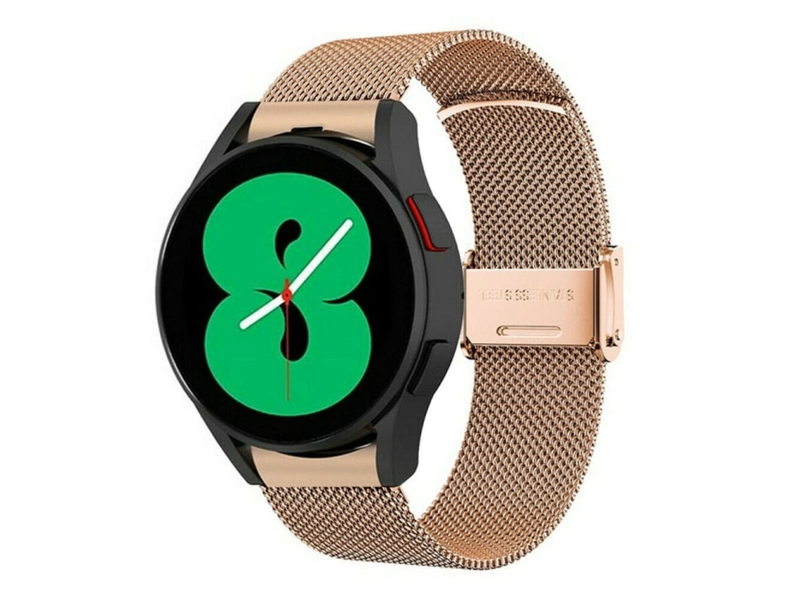 Pulsera para Samsung Galaxy Watch 4 Classic (42 mm/46 mm) - Malla milanesa de metal - Hebilla de malla de acero - Oro rosa