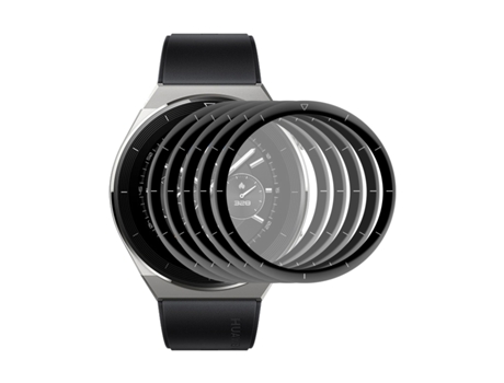 5 Piezas para Huawei Watch GT 3 Pro 46mm ENKAY Pieza de Borde Suave de Cobertura Total 3D + Película de Reloj de Pantalla PMMA HD