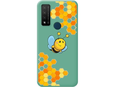 Carcasa para TCL 20 R 5G TUMUNDOSMARTPHONE Silicona Líquida Dibujos Verde
