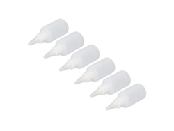 100 Botellas Vacías De Plástico Semitransparente De 50 Ml Con Escala Para Tinta Al Óleo.