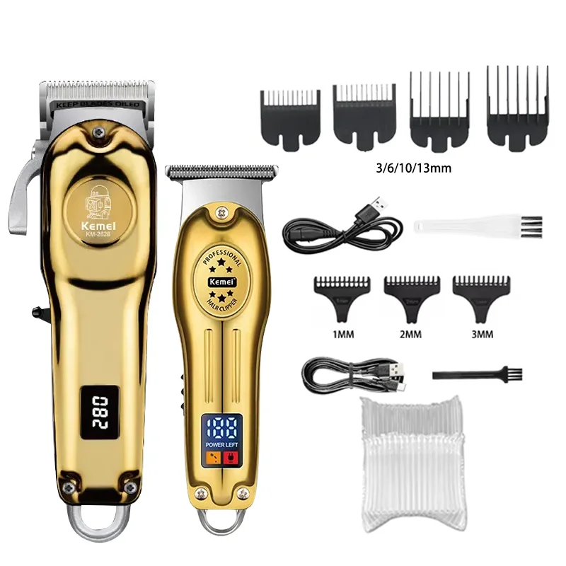 Cortadora De Pelo Profesional, Recargable Por Usb, Con Luz Indicadora De Carga, Material De Acero Inoxidable, Duración De Batería De 85 Minutos.
