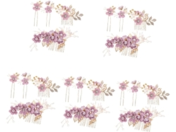 20pièces Peigne A Cabello Floral Et Bâtonnys Pour Mariée Accessoires De Coiffure Élégants Mariage