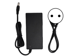 Adaptador de corriente de 42 V y 2 A con conector CC macho de 5,5 mm para batería de iones de litio de 36 V. Entrada de CA de 100-240 V, 50/60 Hz.