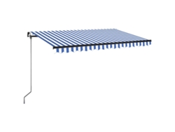 Maison Exclusive - Toldo Retráctil Manual Azul Y Blanco 400x350 Cm