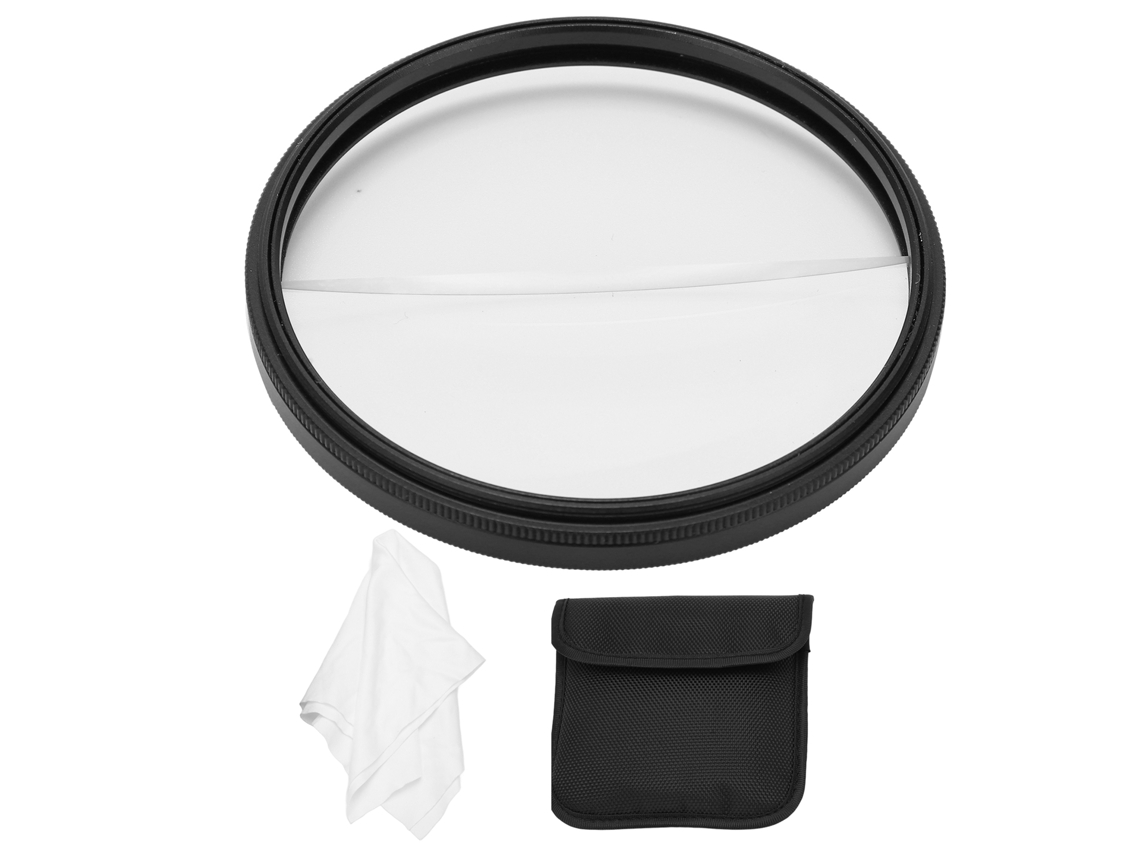 Filtro de dioptrías divididas de 77 mm para cámara, prisma de dioptrías divididas para fotografía