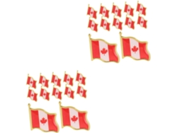 Nuobesty 50 Piezas De Insignias De La Bandera De Canadá, Broches Para Ropa Y