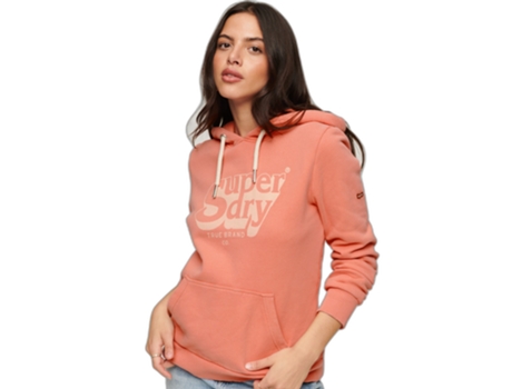 Sudadera con Capucha Vintage de Mujer SUPERDRY Shadow Naranja (XS)