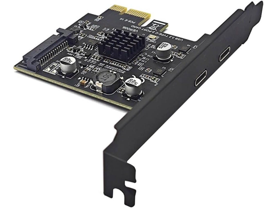Tarjeta Pcie Tipo C Con 2 Puertos Pci Express 3.0 X1 Y Expansión Usb Dual.