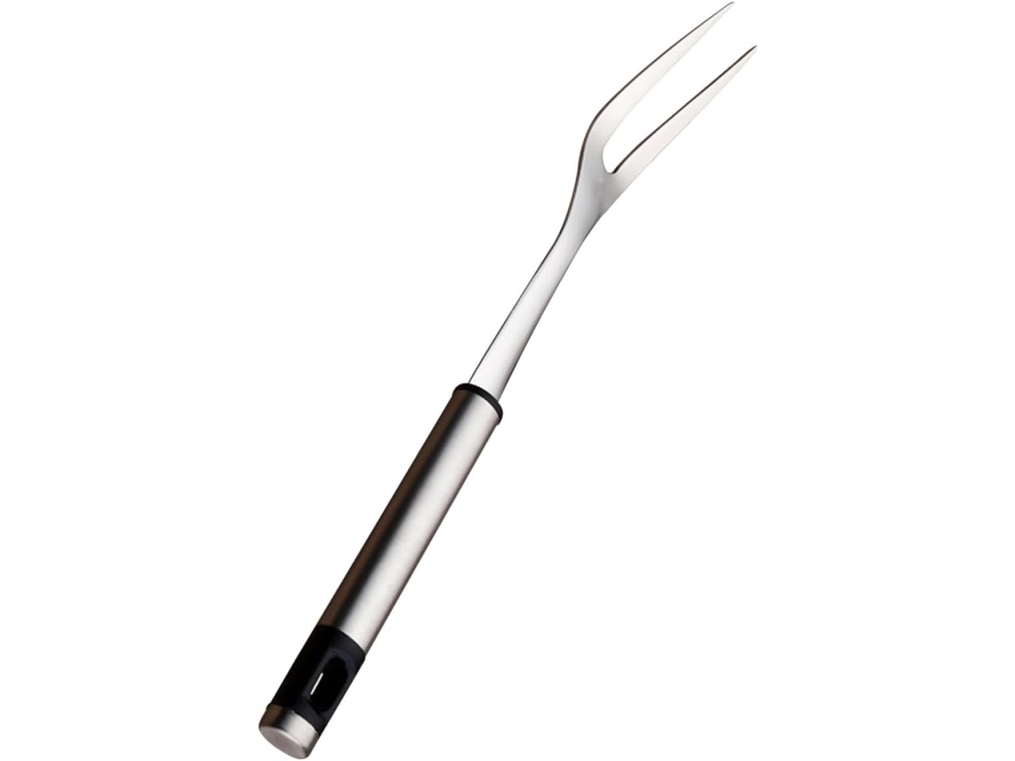Tenedor Mediano En Forma De U De Acero Inoxidable Para Barbacoa, Ideal Para Carne Y Verduras.
