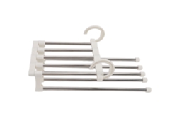 Percha plegable multicapa de acero inoxidable para pantalones
