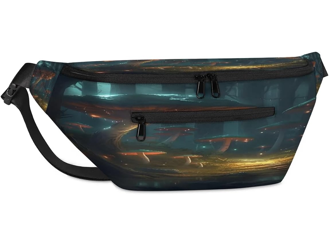 Bolso Bandolera Unisex Tropicallife Magic Mushrooms Forest Gran Capacidad Para Viajes Deportes Gimnasio Cor