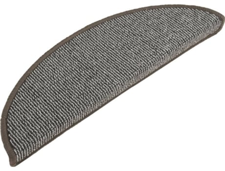 vidaXL Alfombras de peldaños de escalera 15 uds gris 56x17x3 cm