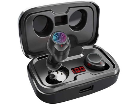 Auriculares Bluetooth True Wireless Sem Fio con 100 Horas de Reprodução 5.3 Touch Control Ipx7 À Prova D'Água True Earbuds com Disp