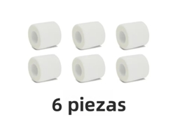 Cinta adhesiva deportiva elástica para vendaje, ideal para rodilleras. Mdug (blanca, 6 unidades, 5 cm)