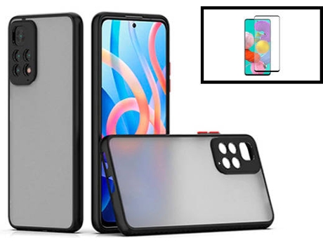 Kit Carcasa Trasera Protección Cámara + Protector de Pantalla Xiaomi Redmi Note 11 Pro GIFT4ME Negro