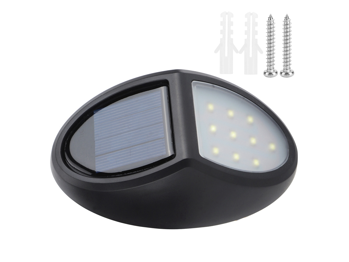 Rebe-lámpara De Pared Solar Resistente Al Agua Con 10 Chips Led Para Exterior Jardín Patio Balcón Iluminación