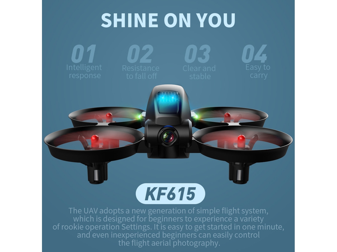 KF615 Mini Drone4K - Duración de la batería: 8 min - Negro YIZHOOD