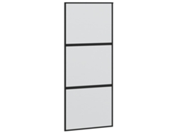 Puerta corredera vidrio VIDA XL templado y aluminio negra (90x205 cm)