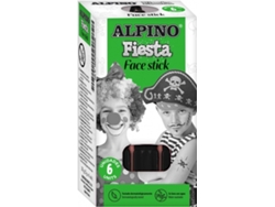 Paquete de 6 barras de pintura facial Fiesta Face Stick Sistema giratorio retráctil Se lava con agua Color Alpino dermatológicamente probado