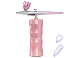 Kit de aerógrafo portátil Bsy 1115 con minicompresor de aire rosa Yizhood