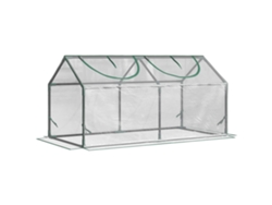 Invernadero de aluminio con ventanas, invernadero de PVC de 120x60x60 cm, apto para tomates y semilleros.
