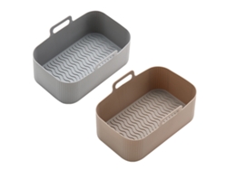 Sartén para freidora de aire de silicona, revestimiento reutilizable, bandeja de silicona NEVEANCE
