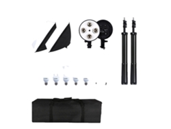 Kit de iluminación Softbox, tamaño 50x70 cm, incluye cuatro portalámparas, kit de 8 lámparas OEM de 45 W