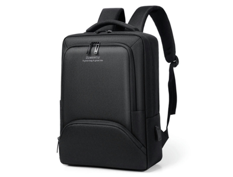 Mochila para hombre Mochila para estudiantes Mochila para computadora impermeable de gran capacidad con puerto de carga USB-Negro