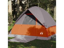 Tienda de campaña tipo domo impermeable naranja para 4 personas