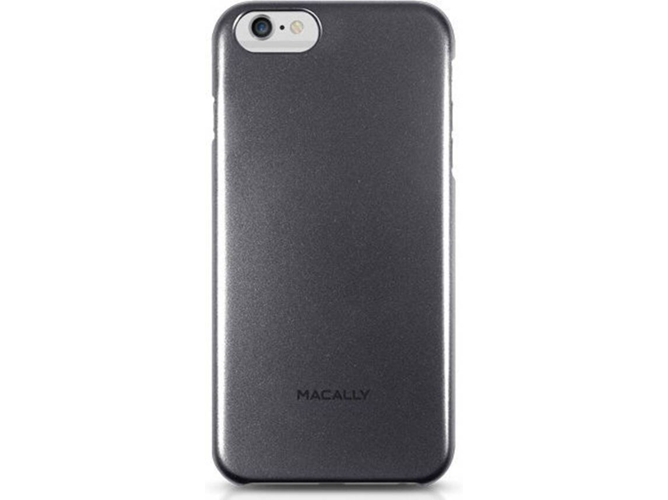 Funda iPhone 6 Plus, 6s Plus, 7 Plus, 8 Plus MACALLY Metallic Snap-on Negro